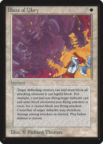 Blaze of Glory [Beta Edition] Magic: The Gathering