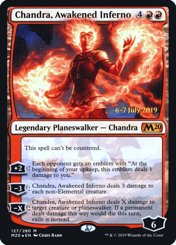 Chandra, Awakened Inferno [Core Set 2020 Prerelease Promos] Magic: The Gathering
