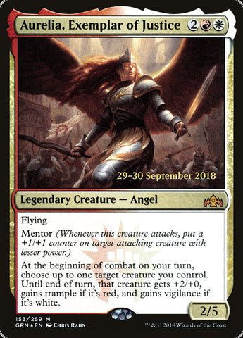 Aurelia, Exemplar of Justice [Guilds of Ravnica Prerelease Promos] Magic: The Gathering