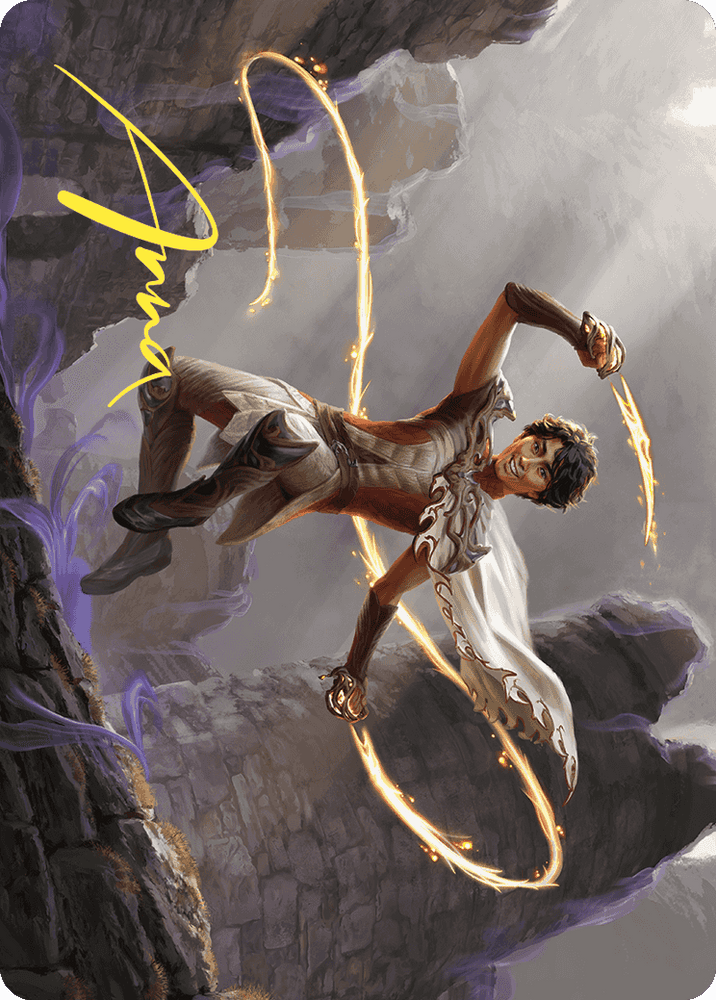 Kellan, the Fae-Blooded Art Card (Gold-Stamped Signature) [Wilds of Eldraine Art Series] Magic: The Gathering