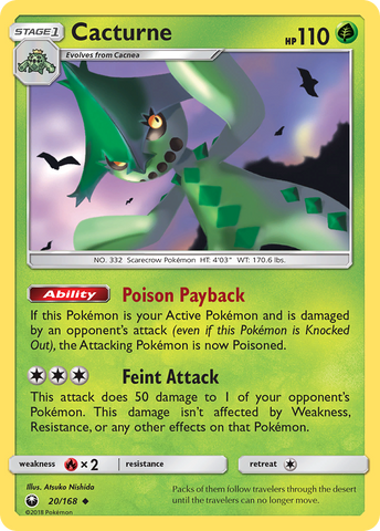 Cacturne (20/168) [Sun & Moon: Celestial Storm] Pokémon