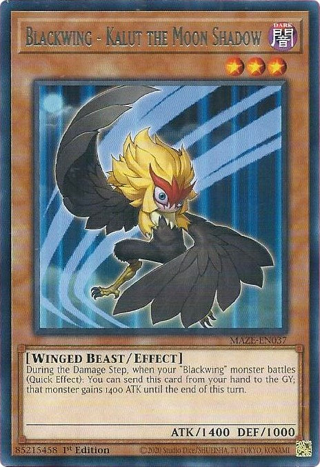 Blackwing - Kalut the Moon Shadow [MAZE-EN037] Rare Yu-Gi-Oh!