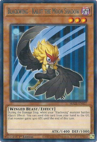 Blackwing - Kalut the Moon Shadow [MAZE-EN037] Rare Yu-Gi-Oh!