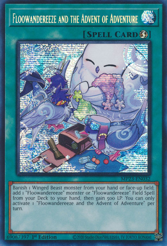 Floowandereeze and the Advent of Adventure [MP23-EN032] Prismatic Secret Rare Yu-Gi-Oh!