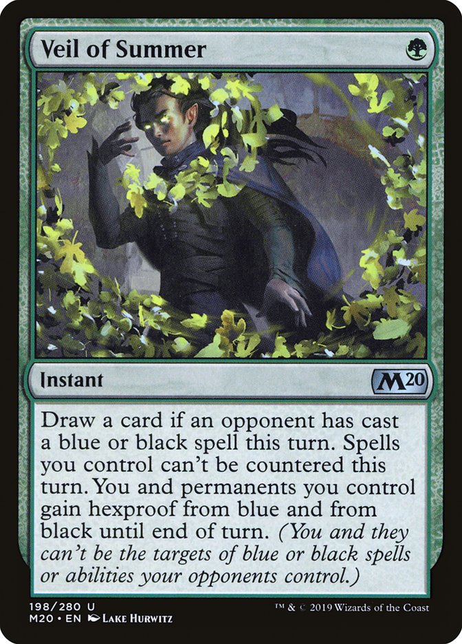 Veil of Summer [Core Set 2020] Magic: The Gathering