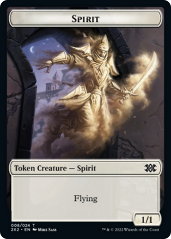 Boar // Spirit (008) Double-Sided Token [Double Masters 2022 Tokens] Magic: The Gathering