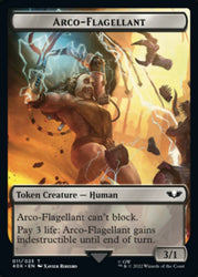 Soldier (004) // Arco-Flagellant Double-Sided Token (Surge Foil) [Warhammer 40,000 Tokens] Magic: The Gathering