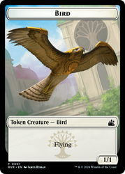 Bird // Angel (0002) Double-Sided Token [Ravnica Remastered Tokens] Magic: The Gathering