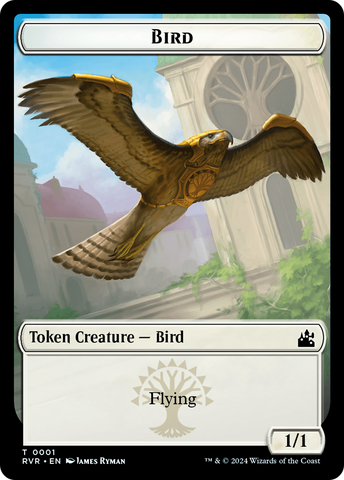 Bird // Angel (0002) Double-Sided Token [Ravnica Remastered Tokens] Magic: The Gathering