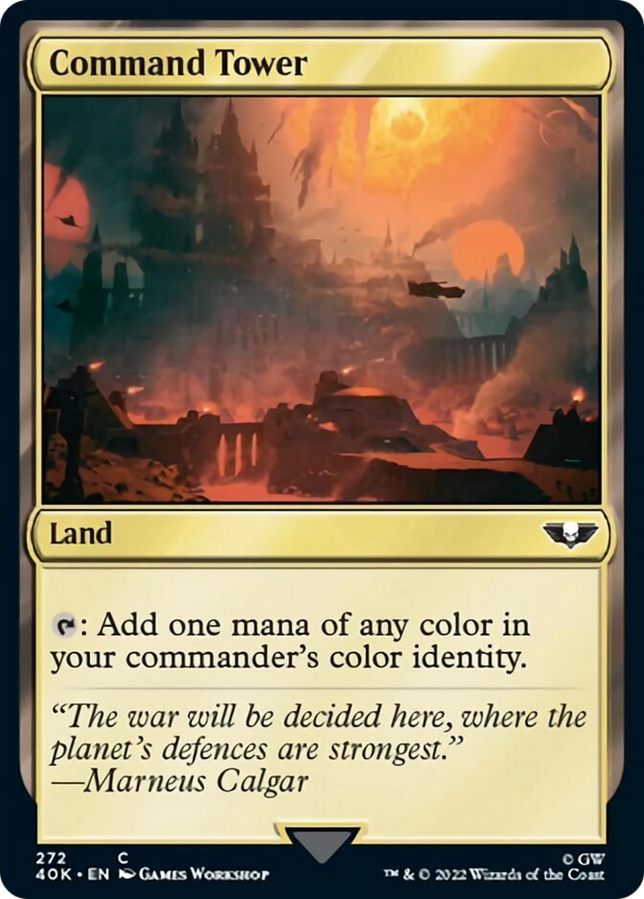 Command Tower (272) (Surge Foil) [Warhammer 40,000] Magic: The Gathering