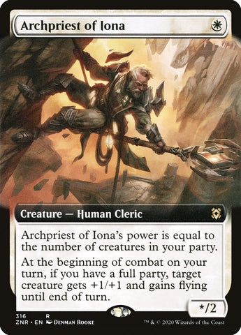 Archpriest of Iona (Extended Art) [Zendikar Rising] Magic: The Gathering