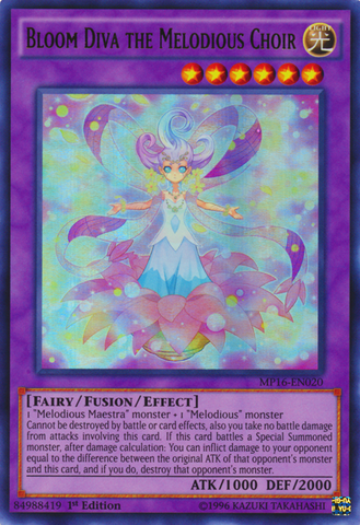Bloom Diva the Melodious Choir [MP16-EN020] Ultra Rare Yu-Gi-Oh!