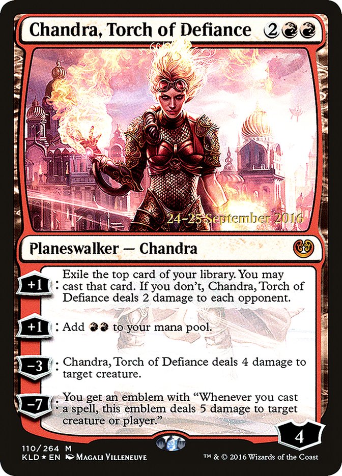 Chandra, Torch of Defiance [Kaladesh Prerelease Promos] Magic: The Gathering