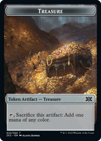 Boar // Treasure Double-Sided Token [Double Masters 2022 Tokens] Magic: The Gathering