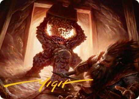 Xorn Art Card (Gold-Stamped Signature) [Dungeons & Dragons: Adventures in the Forgotten Realms Art Series] Magic: The Gathering