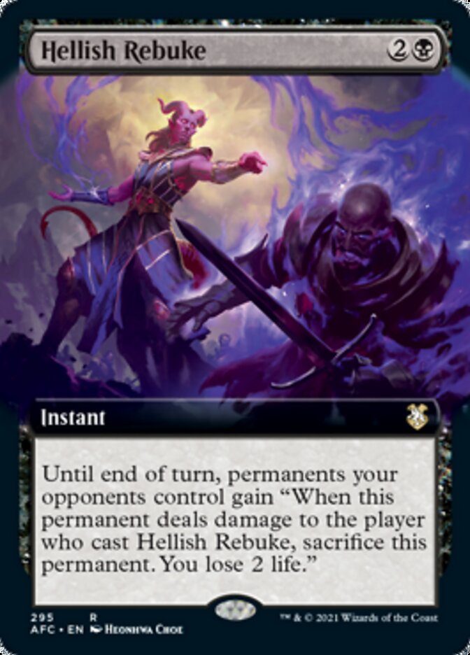 Hellish Rebuke (Extended Art) [Dungeons & Dragons: Adventures in the Forgotten Realms Commander] Magic: The Gathering
