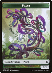 Angel Warrior // Plant Double-Sided Token [Zendikar Rising Tokens] Magic: The Gathering