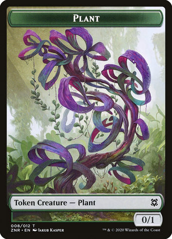 Angel Warrior // Plant Double-Sided Token [Zendikar Rising Tokens] Magic: The Gathering