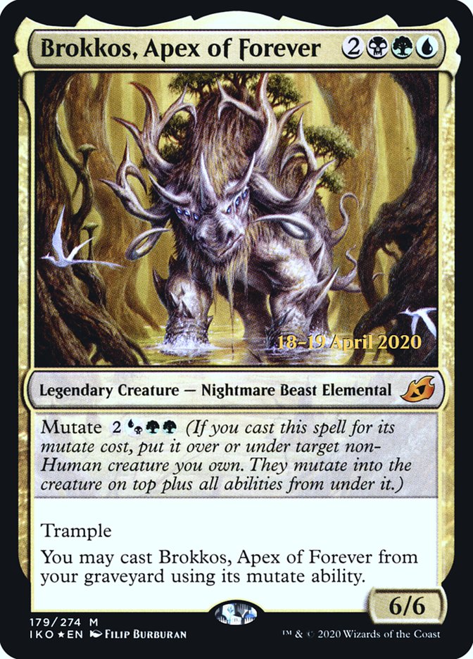 Brokkos, Apex of Forever [Ikoria: Lair of Behemoths Prerelease Promos] Magic: The Gathering
