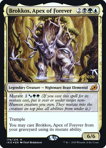 Brokkos, Apex of Forever [Ikoria: Lair of Behemoths Prerelease Promos] Magic: The Gathering