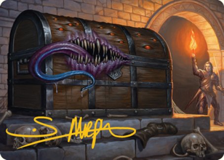 Mimic Art Card (Gold-Stamped Signature) [Dungeons & Dragons: Adventures in the Forgotten Realms Art Series] Magic: The Gathering