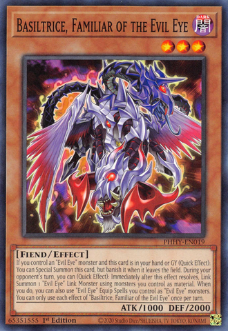 Basiltrice, Familiar of the Evil Eye [PHHY-EN019] Common Yu-Gi-Oh!