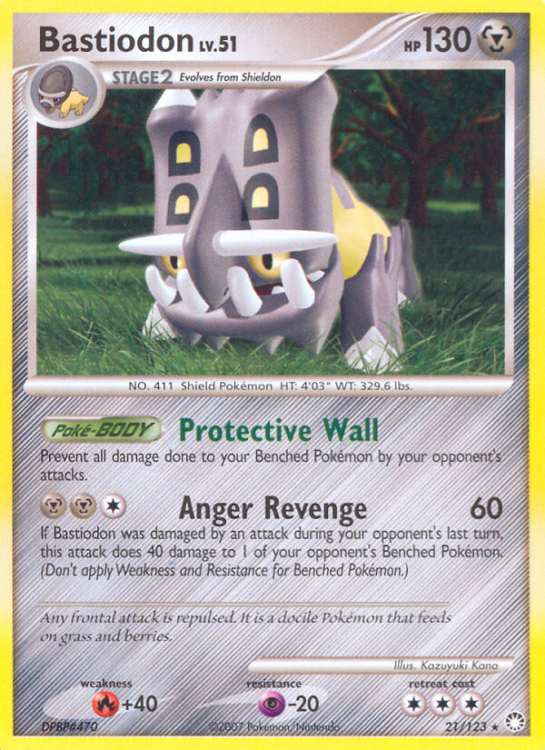 Bastiodon (21/123) [Diamond & Pearl: Mysterious Treasures] Pokémon