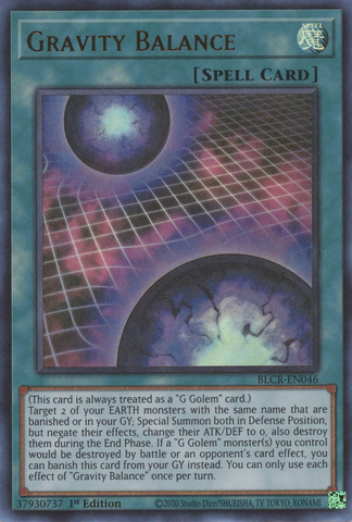 Gravity Balance [BLCR-EN046] Ultra Rare Yu-Gi-Oh!