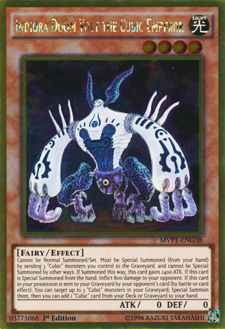 Indiora Doom Volt the Cubic Emperor [MVP1-ENG38] Gold Rare Yu-Gi-Oh!