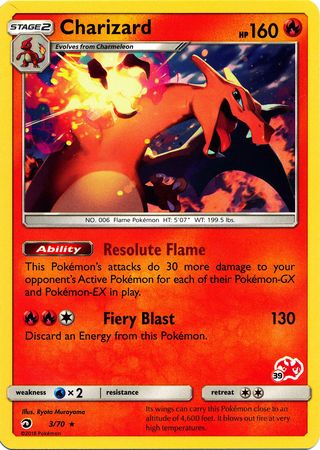 Charizard (3/70) (Charizard Stamp #39) [Battle Academy 2020] Pokémon
