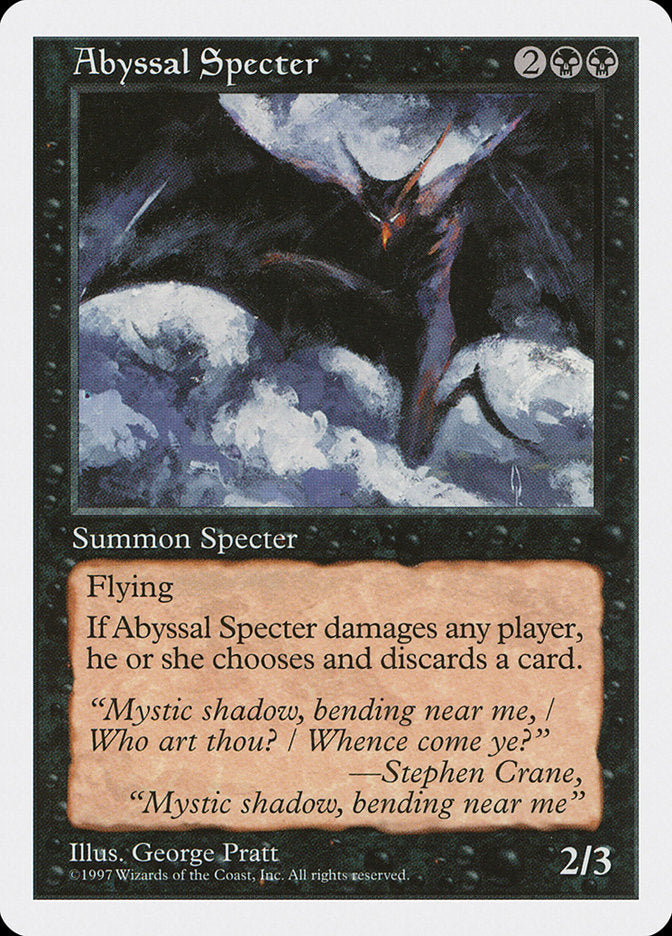 Abyssal Specter [Fifth Edition] Magic: The Gathering