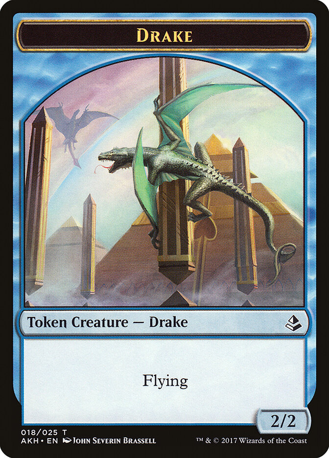 Angel of Sanctions // Drake Double-Sided Token [Amonkhet Tokens] Magic: The Gathering