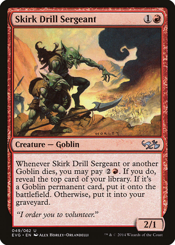Skirk Drill Sergeant (Elves vs. Goblins) [Duel Decks Anthology] Magic: The Gathering