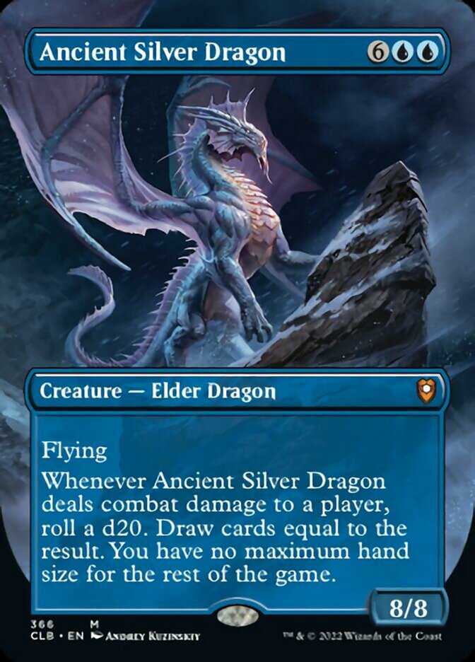 Ancient Silver Dragon (Borderless Alternate Art) [Commander Legends: Battle for Baldur's Gate] Magic: The Gathering