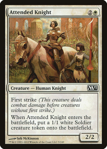Attended Knight [Magic 2013] Magic: The Gathering