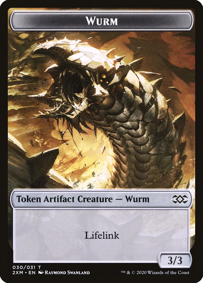 Wolf // Wurm (030) Double-Sided Token [Double Masters Tokens] Magic: The Gathering