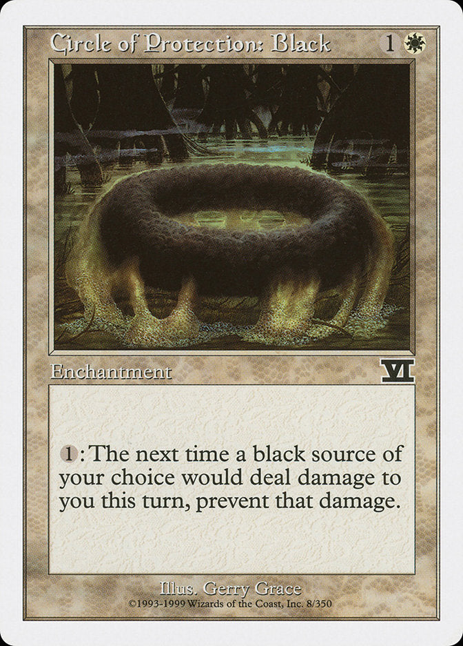 Circle of Protection: Black [Classic Sixth Edition] Magic: The Gathering