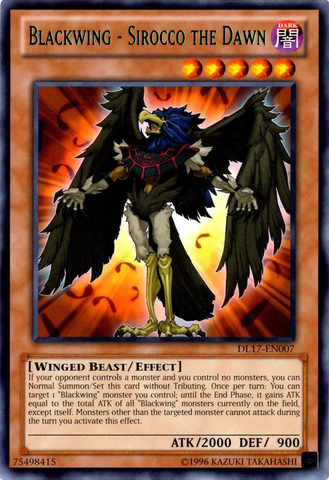 Blackwing - Sirocco the Dawn (Green) [DL17-EN007] Rare Yu-Gi-Oh!