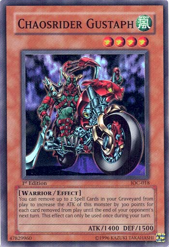 Chaosrider Gustaph [IOC-018] Super Rare Yu-Gi-Oh!