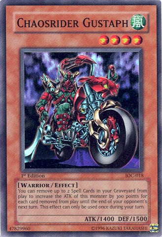 Chaosrider Gustaph [IOC-018] Super Rare Yu-Gi-Oh!