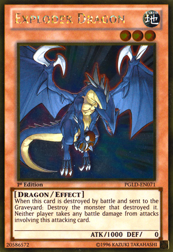Exploder Dragon [PGLD-EN071] Gold Rare Yu-Gi-Oh!