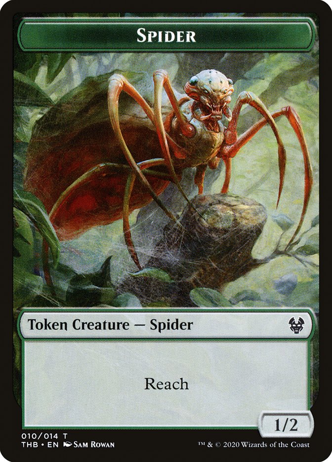 Human Soldier // Spider Double-Sided Token [Theros Beyond Death Tokens] Magic: The Gathering