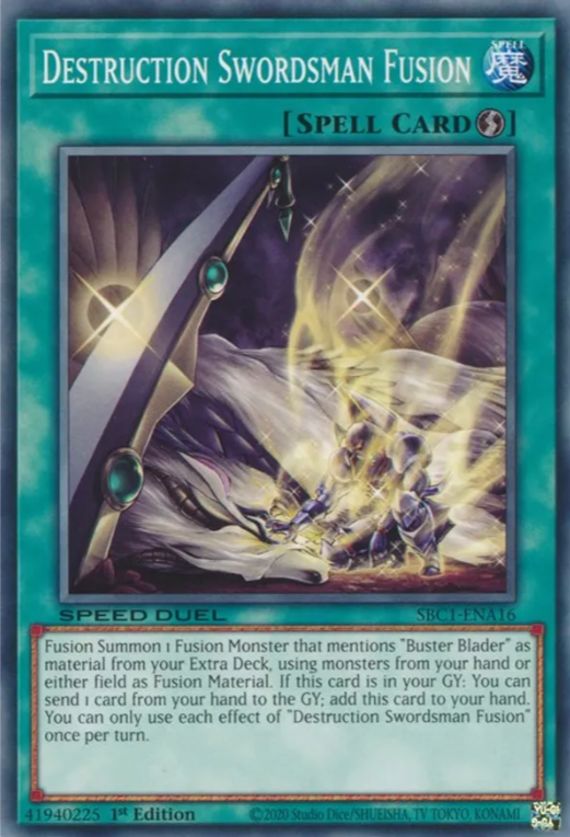 Destruction Swordsman Fusion [SBC1-ENA16] Common Yu-Gi-Oh!