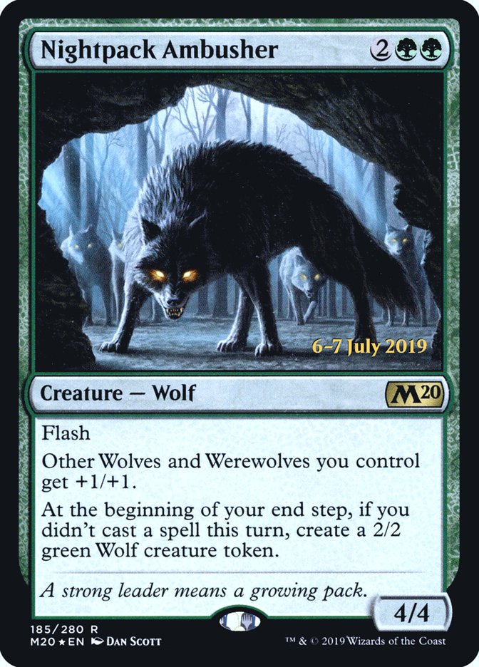 Nightpack Ambusher [Core Set 2020 Prerelease Promos] Magic: The Gathering