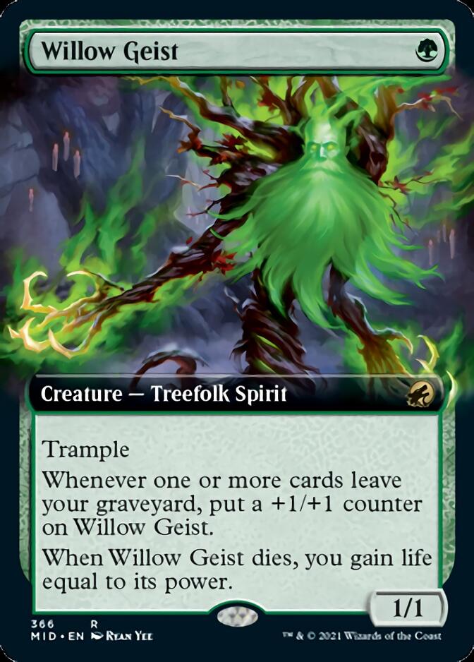 Willow Geist (Extended Art) [Innistrad: Midnight Hunt] Magic: The Gathering