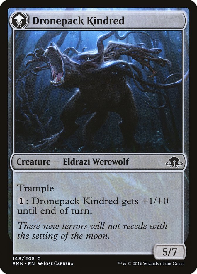 Vildin-Pack Outcast // Dronepack Kindred [Eldritch Moon] Magic: The Gathering