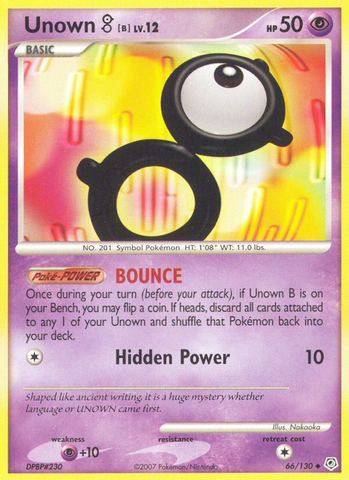 Unown B (66/130) [Diamond & Pearl: Base Set] Pokémon