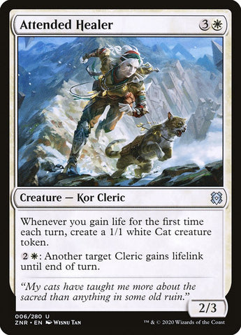 Attended Healer [Zendikar Rising] Magic: The Gathering