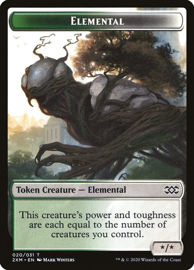 Ape // Elemental Double-Sided Token [Double Masters Tokens] Magic: The Gathering