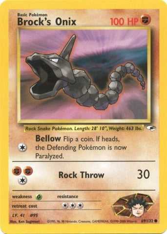Brock's Onix (69/132) [Gym Heroes Unlimited] Pokémon